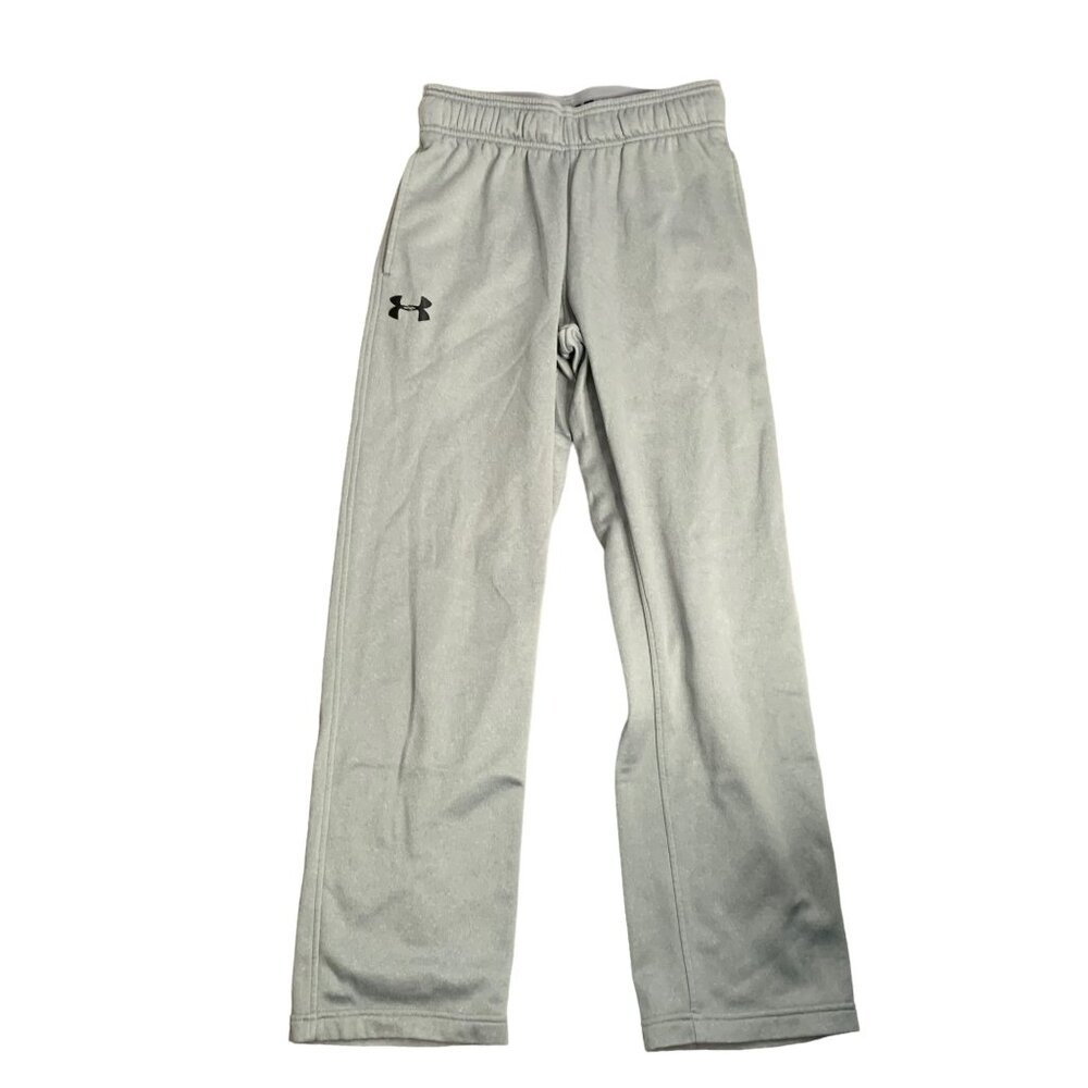 Under Armour Fleece Sweatpants Loose S Grey Pockets Elastic Drawstring Waist